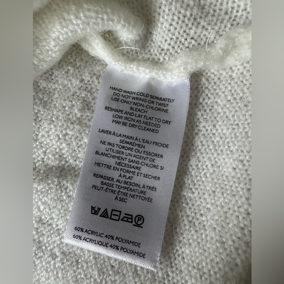 NWT Anthropologie The Mollie Short Sleeve Bow Print White Sweater Size M - Picture 7 of 8